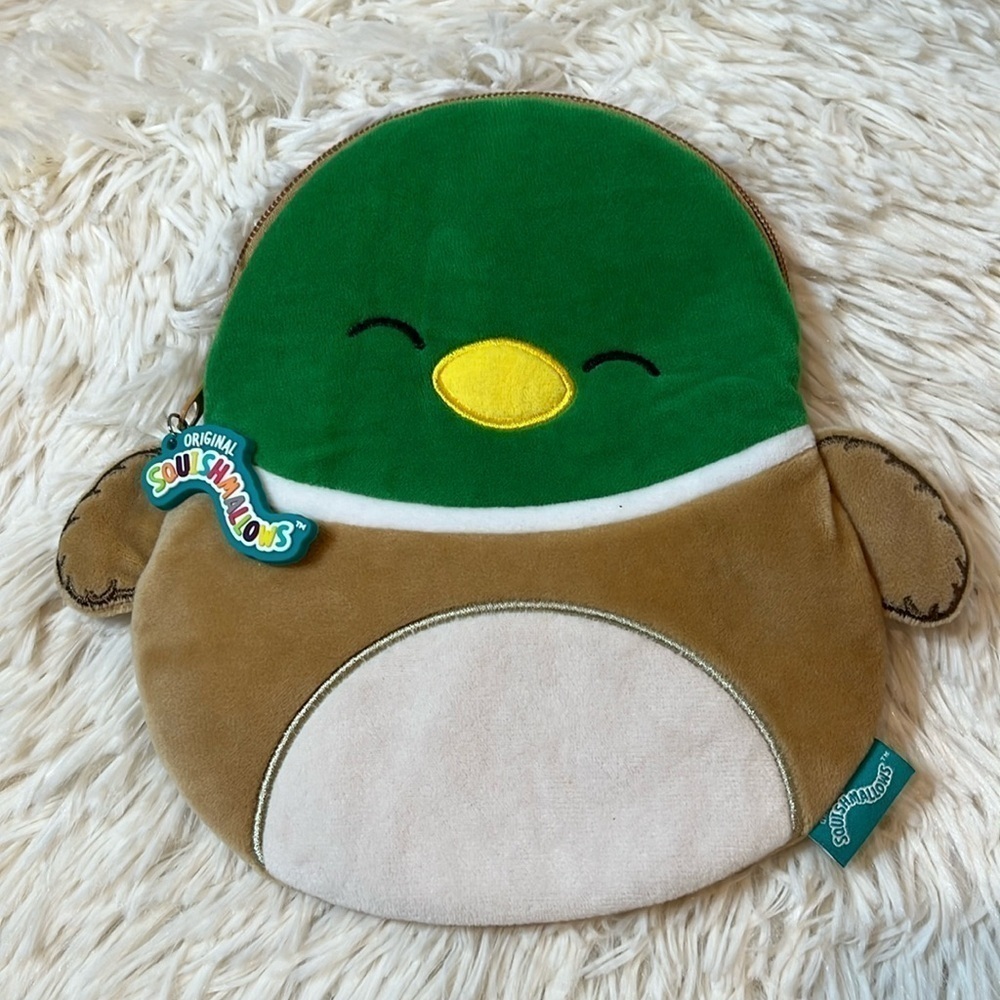 Squishmallow zippered Duck pouch
